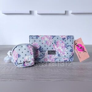 BETSEY JOHNSON Bag Foley Crossbody Wallet - Blue Floral LBFOLEY